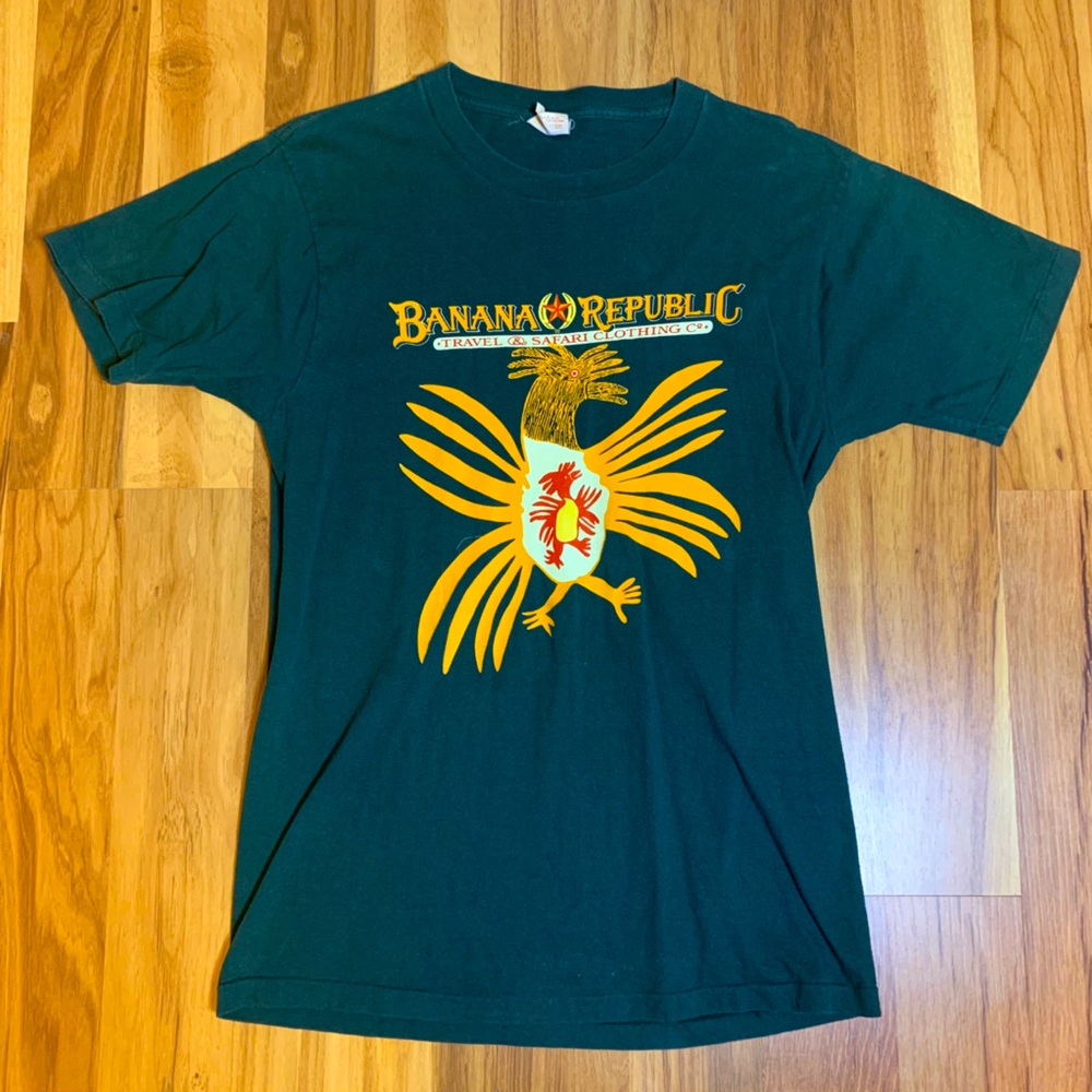 Vintage Green Banana Republic Travel & Safari Tee